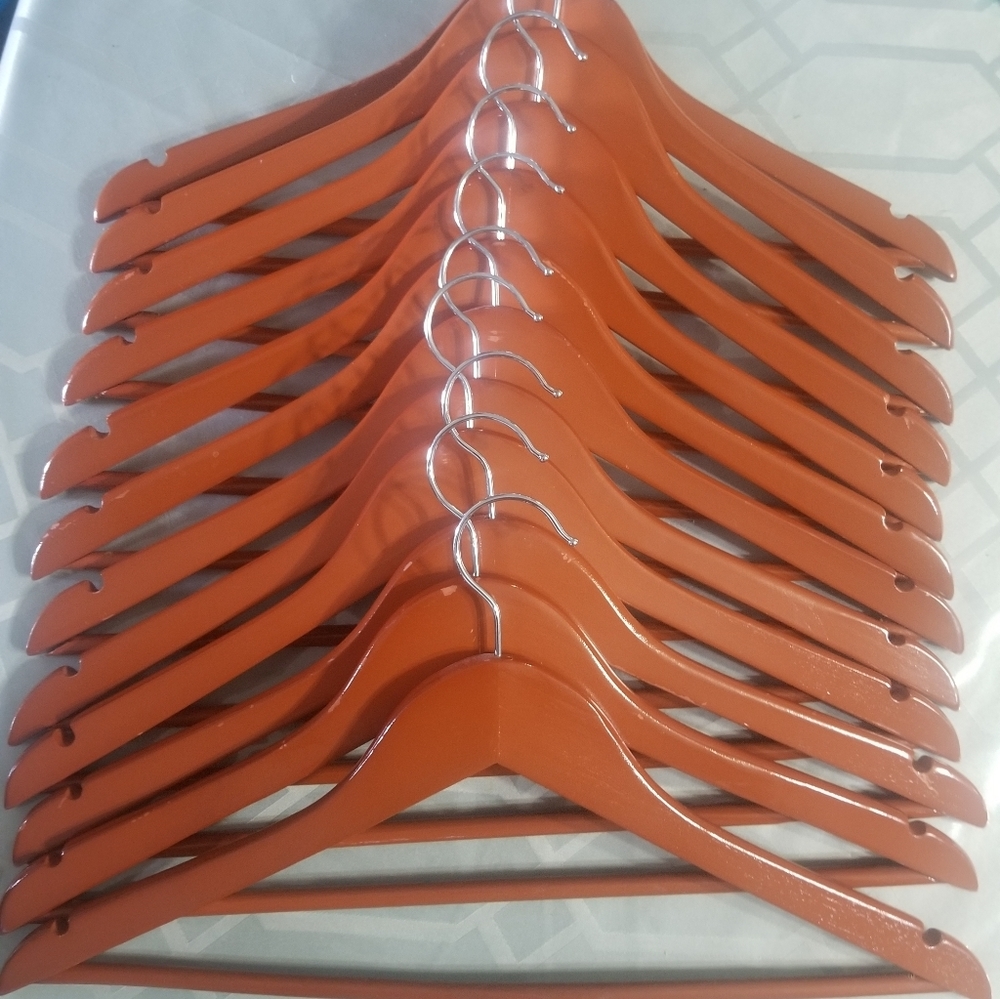 Lot of 12 wooden hangers